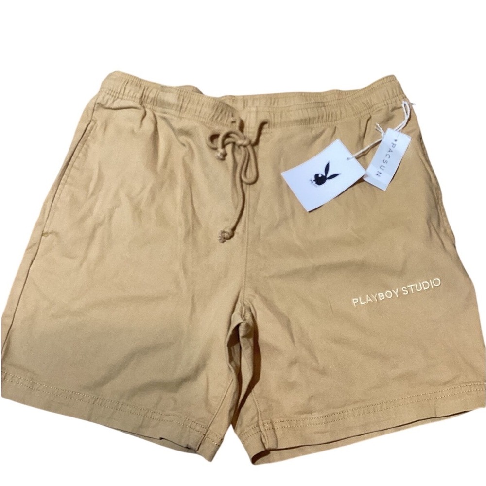 Playboy Studio x Pacsun Tan Drawstring Shorts Men's - Size M - NWT